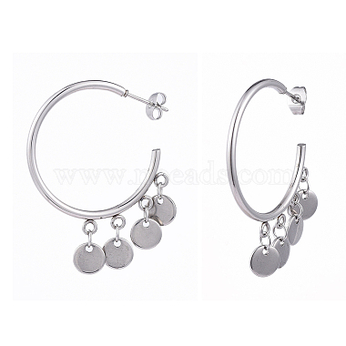 304 Stainless Steel Dangle Stud Earrings(X-EJEW-JE04173-05)-2