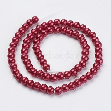 Eco-Friendly Glass Pearl Bead Strands(HY-A008-14mm-RB084)-2