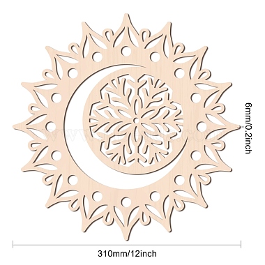 Sculpture murale en bois découpée au laser(WOOD-WH0105-008)-2