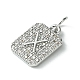 Rack Plating Brass Micro Pave Clear Cubic Zirconia Charms(KK-G501-01X-P)-2