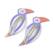 Baking Painted Iron Snap Hair Clips, for Children's Day, Watermelon,, Brid, Colorful, 53x16.5x1.9mm(PHAR-B0002-17)