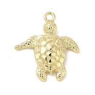 Rack Plating Alloy Pendants, Cadmium Free & Lead Free, Sea Turtle Charms, Light Gold, 21x19x4mm, Hole: 1.6mm(FIND-G044-42LG)