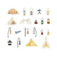 40Pcs 20 Styles Camping Theme Paper Self-Adhesive Decorative Stickers, for Card-Making, Scrapbooking, Diary, Planner, Envelope & Notebooks, Mixed Color, 125x85mm, 2pcs/style(STIC-PW0006-044B)