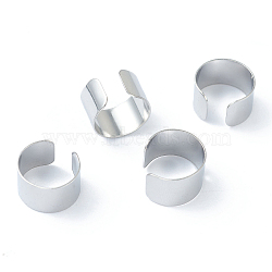 304 Stainless Steel Cuff Earrings, Stainless Steel Color, 10x6mm(X-STAS-H152-01P)