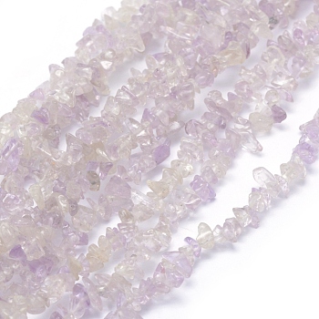 Natural Amethyst Beads Strands, Chip, 3~5mm, Hole: 0.6mm, about 33 inch(84cm)