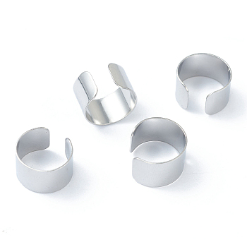 304 Stainless Steel Cuff Earrings, Stainless Steel Color, 10x6mm
