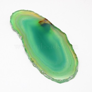 Mixed Electroplate Gemstone Natural Agate Slices(G-L138-06)-3