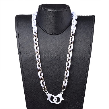 Personalized Acrylic & CCB Plastic Cable Chain Necklaces(X-NJEW-JN02824-01)-4