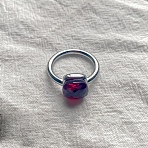 Square 304 Stainless Steel with Glass Finger Rings, Stainless Steel Color, Dark Red, 10mm, US Size 7(17.3mm)(FS-WG8AAFA-03)