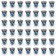 Nbeads 50 Pairs 4D ABS Doll Craft Cartoon Movable Eye, Oval with Eyelash, for DIY Sewing Craft Dolls Stuffed Toys, Light Sky Blue, 9x11.5x4.5~7.5mm(DIY-NB0006-33)