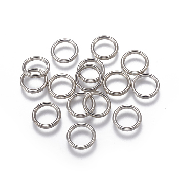 CCB Plastic Linking Rings, Ring, Platinum, 12x2mm, Hole: 8.5mm