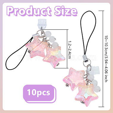 10Pcs Acrylic Mobile Straps(HJEW-OC00128)-2