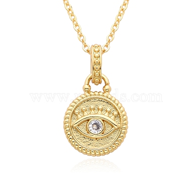 Clear Evil Eye Brass Necklaces