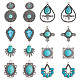 16Pcs 8 Styles Synthetic Turquoise Pendants(FIND-SC0003-47)-1