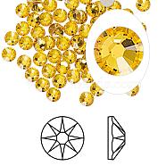 Austrian Crystal Rhinestone Cabochons, Crystal Passions, Foil Back, Xirius Rose, 2088, 292_Sunflower, 3.8~4mm(2088-SS16-292(F))