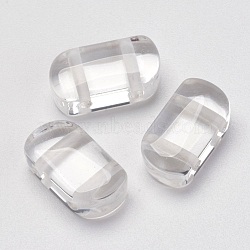 Natural Quartz Crystal Multi-Strand Links, Rock Crystal, Rectangle, 16x9x6mm, Hole: 2mm(X-G-P265-05)