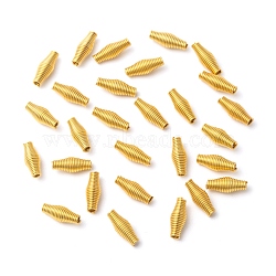 Steel Spring Beads, Coil Beads, Rice, Golden, about 4mm wide, 9mm long, hole: 1mm(STAS-D004-G)