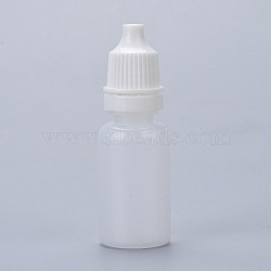 Plastic Eye Dropper Bottles, Refillable Bottle with Caps, for Ear Drops, Essential Oils and Various Liquids, Clear, 6.1cm, Capacity: 10ml(0.34 fl. oz)(MRMJ-L016-002B)