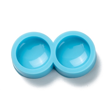 DIY Pendant Silicone Molds, for Earring Makings, Resin Casting Molds, For UV Resin, Round, Deep Sky Blue, 16x31x6mm, Inner Diameter: 13mm