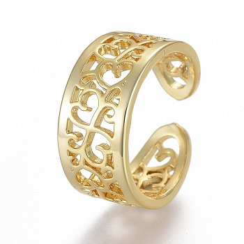 Adjustable Brass Toe Rings, Open Cuff Rings, Open Rings, Hollow, Golden, US Size 3(14mm)