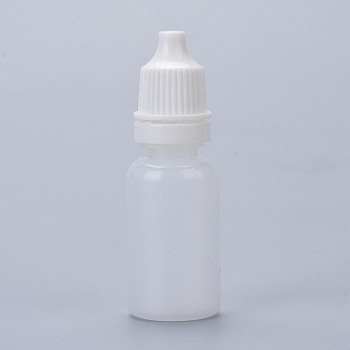 Plastic Eye Dropper Bottles, Refillable Bottle with Caps, for Ear Drops, Essential Oils and Various Liquids, Clear, 6.1cm, Capacity: 10ml(0.34 fl. oz)
