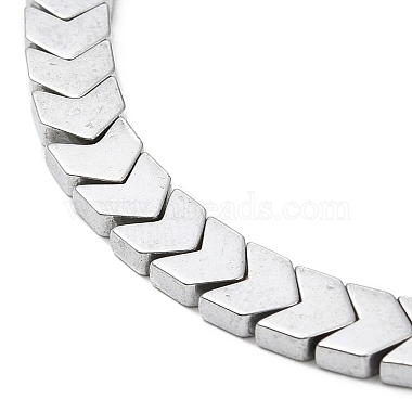 Synthetic Non-magnetic Hematite Arrow Braided Bead Bracelets(BJEW-E080-01B)-2