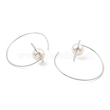 WhiteSmoke Round Sterling Silver Earrings