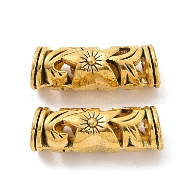 Tibetan Style Alloy Tube Beads(FIND-H038-33AG)-2