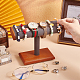T-Shaped Bar Wood Covered with Microfiber Bracelet Display Stands(BDIS-WH0014-01)-3