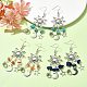 3 Pairs 3 Style Natural Mixed Gemstone Chips Chandelier Earrings(EJEW-TA00337)-2