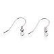 Anti-Tarnish Rhodium Plated 925 Sterling Silver French Hooks with Coil and Ball(STER-T007-121P)-1