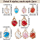 18Pcs 9 Styles Resin Imitation Cat Eye Pendants(KK-SC0003-76)-2