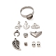 kits de bricolaje para hacer anillos con dijes y piedras mixtas(DIY-SZ0008-79)-2