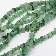 Chips Natural Green Aventurine Beads Strands, 3~8x3~12x3~5mm, Hole: 1mm, about 32 inch(X-G-N0164-31)