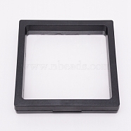 Picture Display Stands, with TPU Film, Square, Black, 10.9x10.9x2cm(ODIS-WH0007-03C-01)