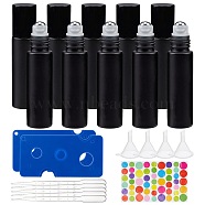 DIY Essential Oil Bottle Kits, with Frosted Glass Essential Oil Empty Perfume Bottle, Transparent Plastic Funnel Hopper, Plastic Bottle Openers & Plastic Dropper, Mixed Color, 85x205mm(DIY-BC0011-61)