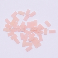 Synthetic Turquoise Cabochons, Nail Art Decoration Accessories, Rectangle, Pink, 8x4x1.8mm, 100pcs/bag(MRMJ-WH0065-94E)