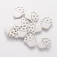 201 Stainless Steel Charms, Laser Cut, Cake, Stainless Steel Color, 12x11x1.2mm(STAS-Q201-T115)