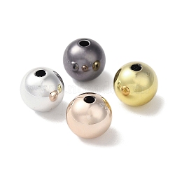 Plated Acrylic Beads, Round, Mixed Color, 10mm, Hole: 2mm(OACR-H123-01A)