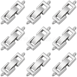 10Pcs Rack Plating Brass Watch Band Clasps, Long-Lasting Plated, Platinum, 22x7x4mm, Hole: 1.6mm(KK-SC0004-11)