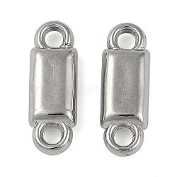 CCB Plastic Connector Charms, Rectangle, Platinum, 16x5.5x3.5mm, Hole: 2mm(CCB-G020-21P)