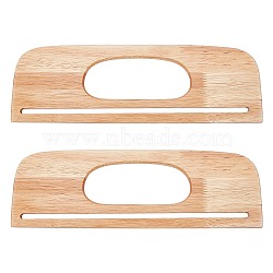 2Ppcs Wood Bag Handles, Rectangle, for Handbag Replacement Accessories, Navajo White, 29.3x9.4x0.9cm, Inner Diameter: 12.5x4.85cm and 26.6x0.65cm(WOOD-WR0001-04B)