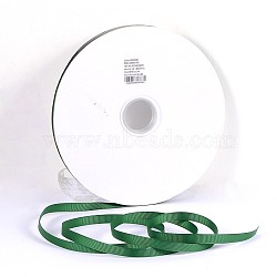 Solid Color Polyester Grosgrain Ribbon, Green, 1-1/2 inches(38.1mm), about 100yards/roll(91.44m/roll)(SRIB-D014-I-587)