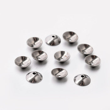 Original Color 201 Stainless Steel Bead Cones, Stainless Steel Color, 5x1.5mm, Hole: 0.6mm