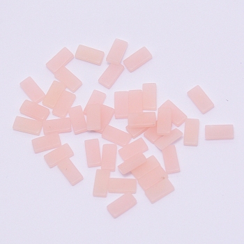 Synthetic Turquoise Cabochons, Nail Art Decoration Accessories, Rectangle, Pink, 8x4x1.8mm, 100pcs/bag