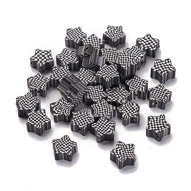 Black Star Polymer Clay Beads
