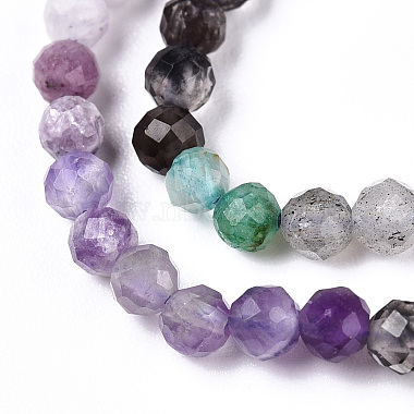 Natural & Synthetic Mixed Gemstone Beads Strands(G-D080-A01-02-23)-3
