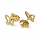 PVD Vacuum Plating 304 Stainless Steel Tiny Hollow Out Butterfly Stud Earrings for Women(EJEW-P212-09G)-2