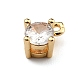 Brass Micro Pave Cubic Zirconia Charms(KK-C057-01G)-2