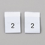 Polyester Sewing Label, Craft Labels, for Clothing Sewing, Rectangle, White, 35x13x0.3mm, 100pcs/bag(DIY-WH0578-37A-02)